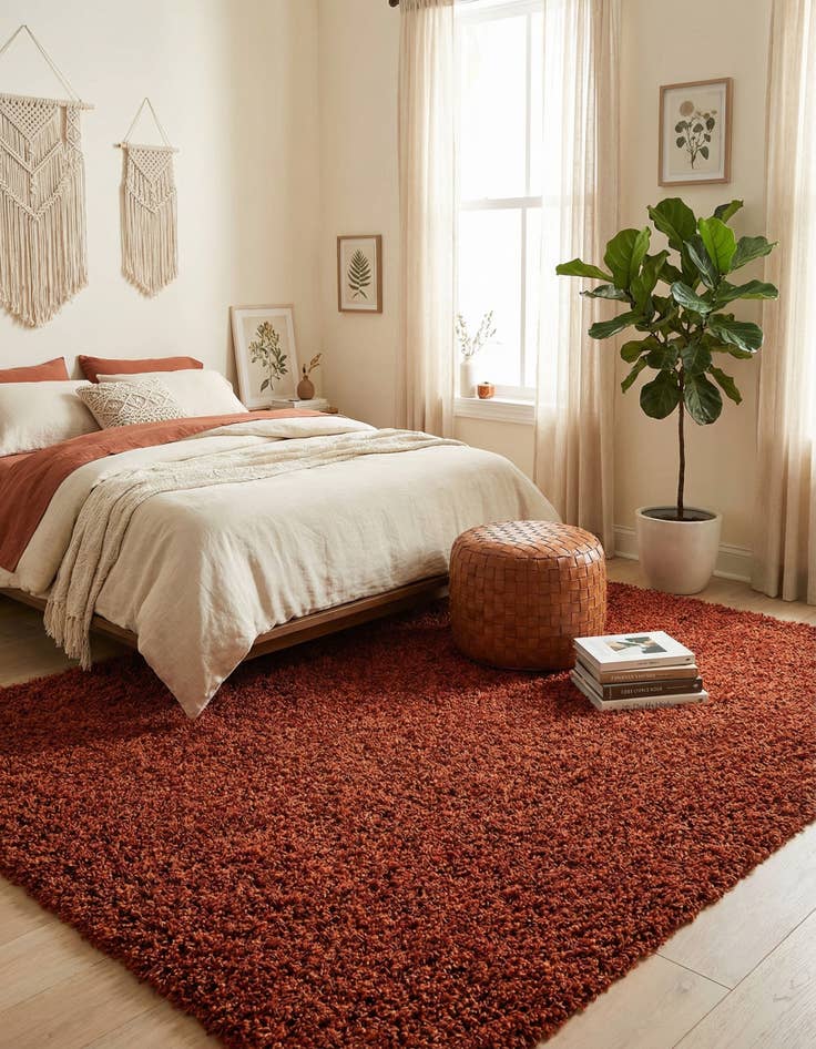 Detail image of 7' 10 x 10' Solid Shag Rug