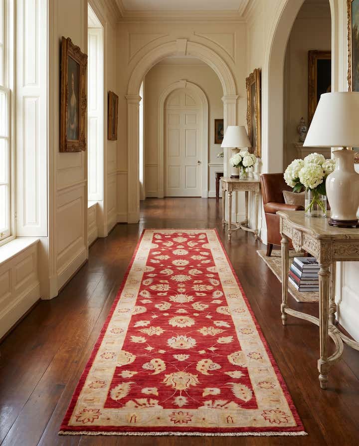2' 7 x 9' 10 Hand Knotted Peshawar Ziegler Runner Rug