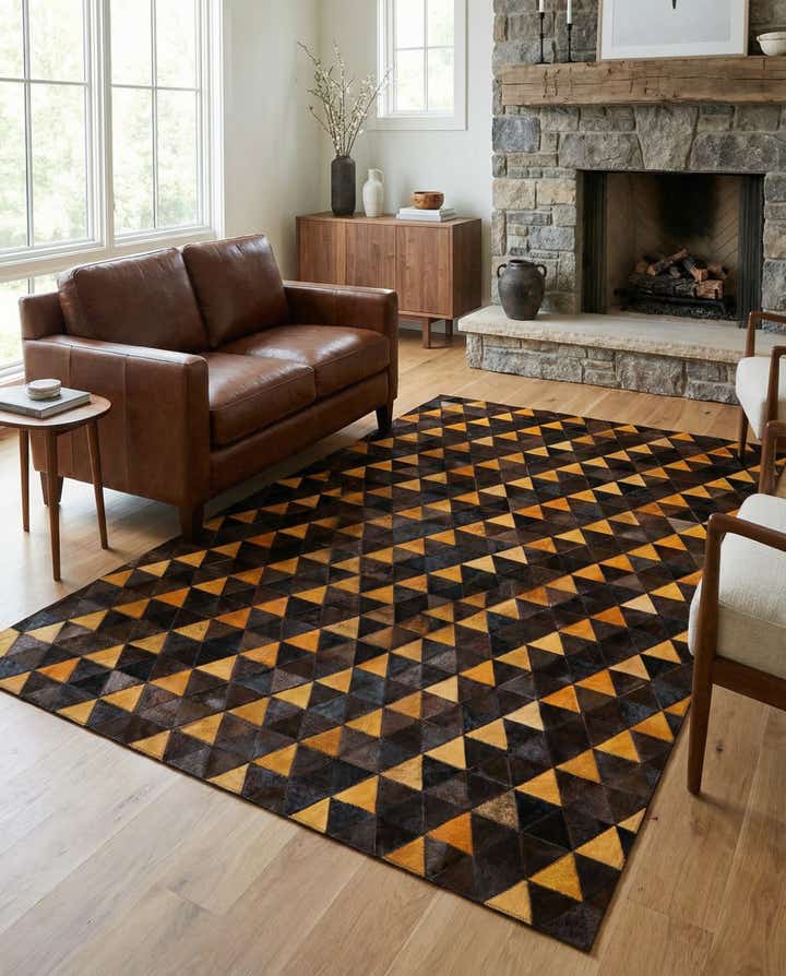 5' x 8' Cowhide Stocks Rug