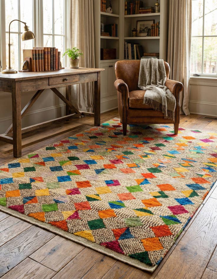 Detail image of 4' 3 x 6' Hand Knotted Balouch Wool Rug