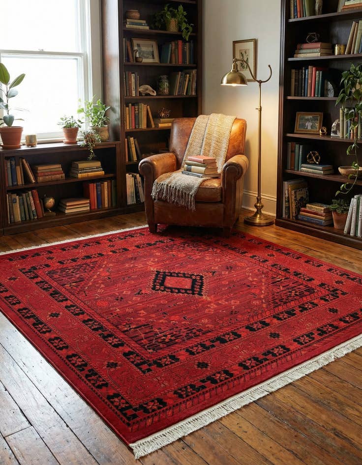 Detail image of 7' 10 x 7' 10 Bokhara Square Rug