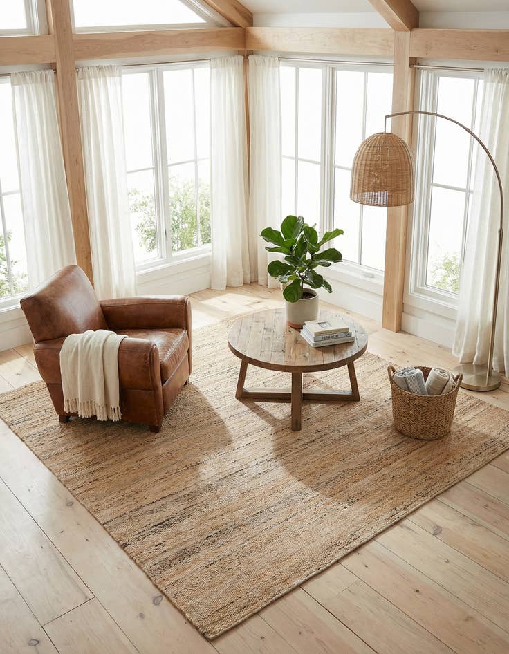 Detail image of 7' 10 x 7' 10 Palm Beach Jute Square Rug