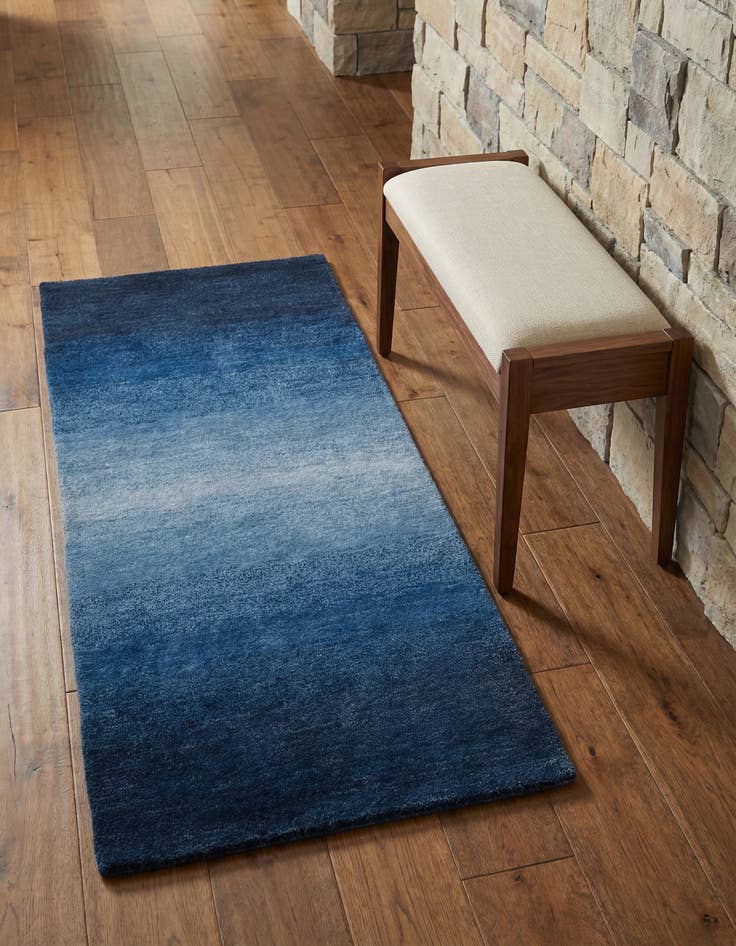 Detail image of 2' 4 x 4' 6 Hand Knotted Gabbeh Wool Runner Rug