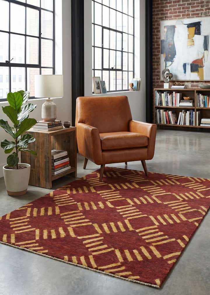 5' x 6' 5 Hand Knotted Modern Ziegler Rug
