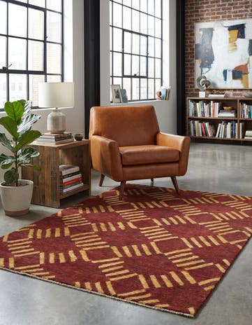 5' x 6' 5 Hand Knotted Modern Ziegler Rug