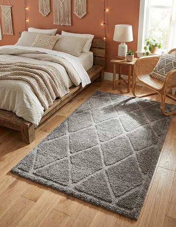 5' x 8' Lattice Shag Rug