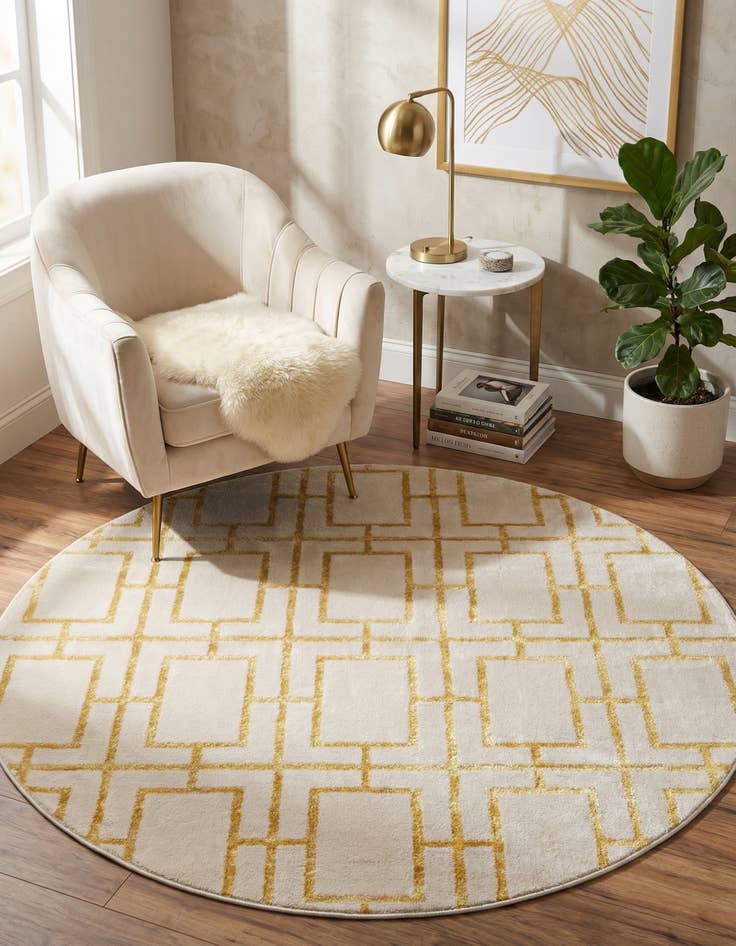 Detail image of 5' 3 x 5' 3 Marilyn Monroe&trade; Glam Deco Round Rug