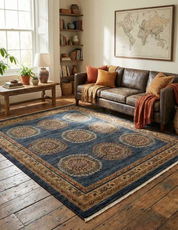 Blue Kashkuli Gabbeh Rug