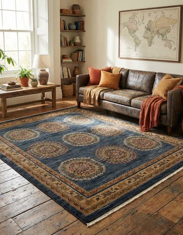 Blue Kashkuli Gabbeh Rug