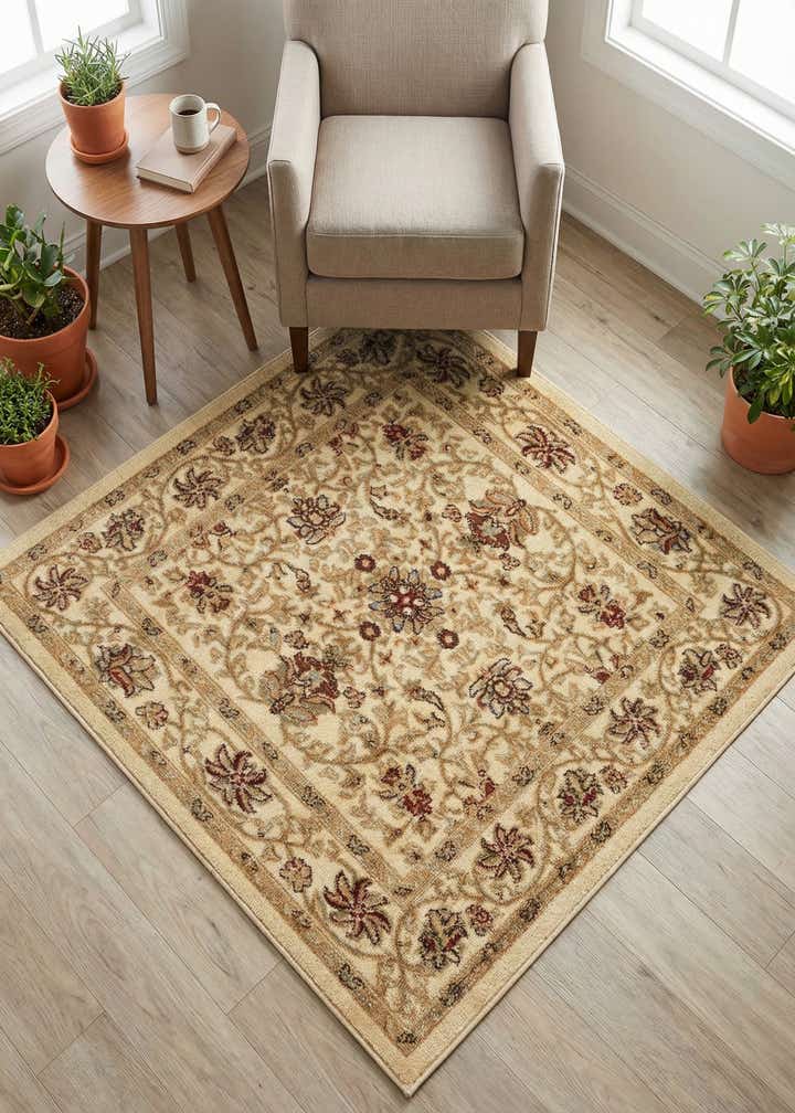 4' x 4' Classic Agra Square Rug