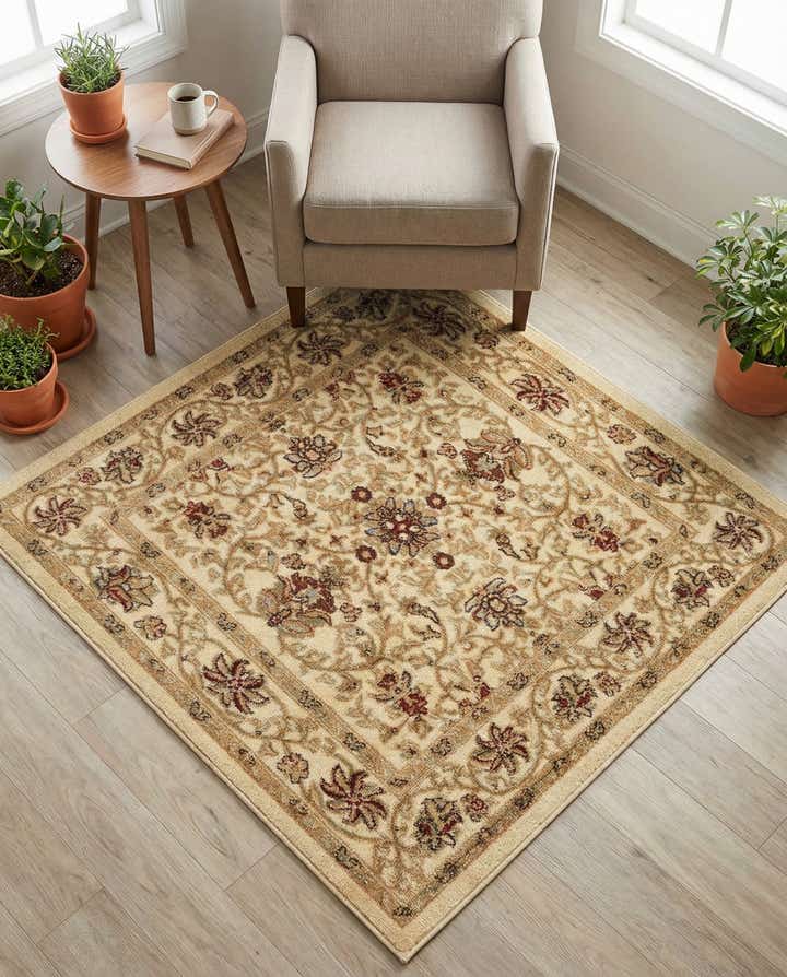 4' x 4' Classic Agra Square Rug