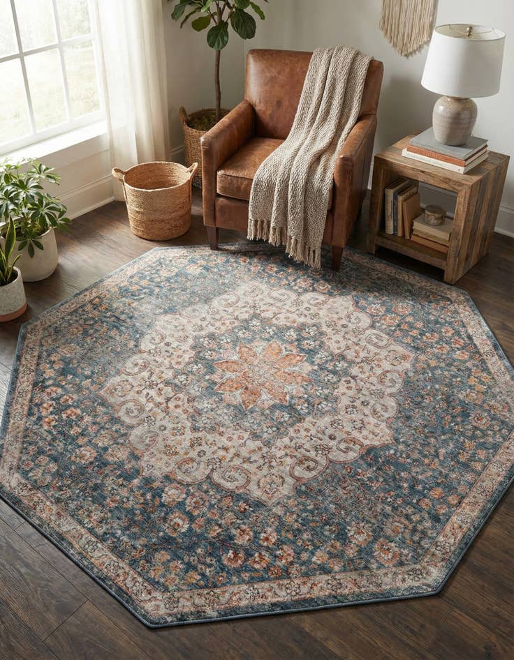 Detail image of 6' x 6' Newport Octagon Rug