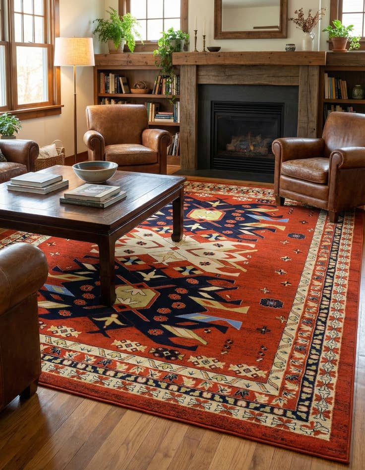 Detail image of 9' x 12' Heris Rug