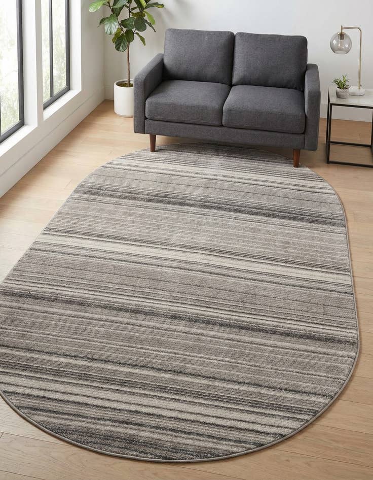 Detail image of 5' 3 x 8' Gemstone Oval Rug