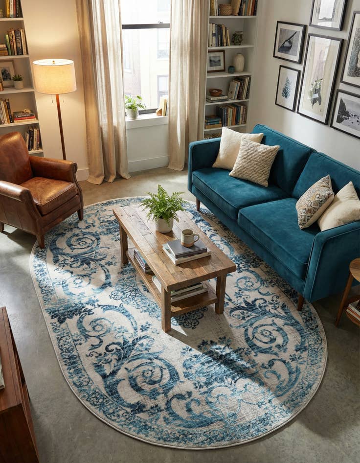 Detail image of 5' 3 x 8' Finsbury Oval Rug