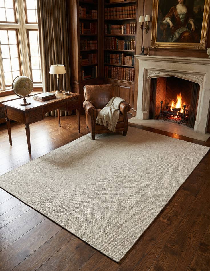 Detail image of 5' 1 x 7' 1  Hand Woven Jill Zarin English Manor Wool Rug