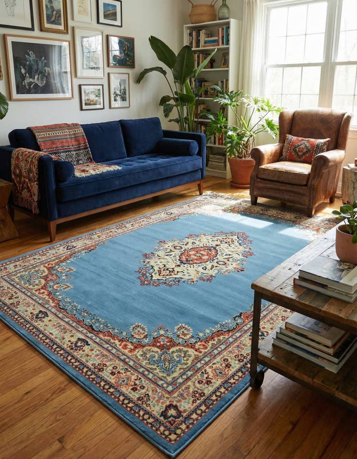 Detail image of 7' x 10' Mashad Design Rug