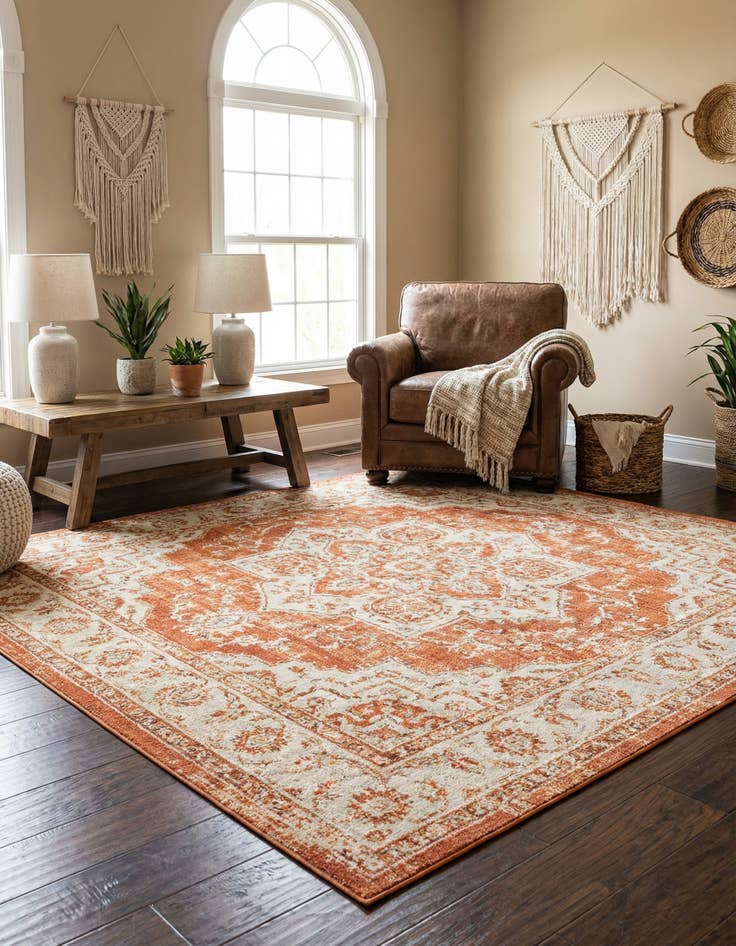 Detail image of 7' 10 x 7' 10 Isabella Square Rug