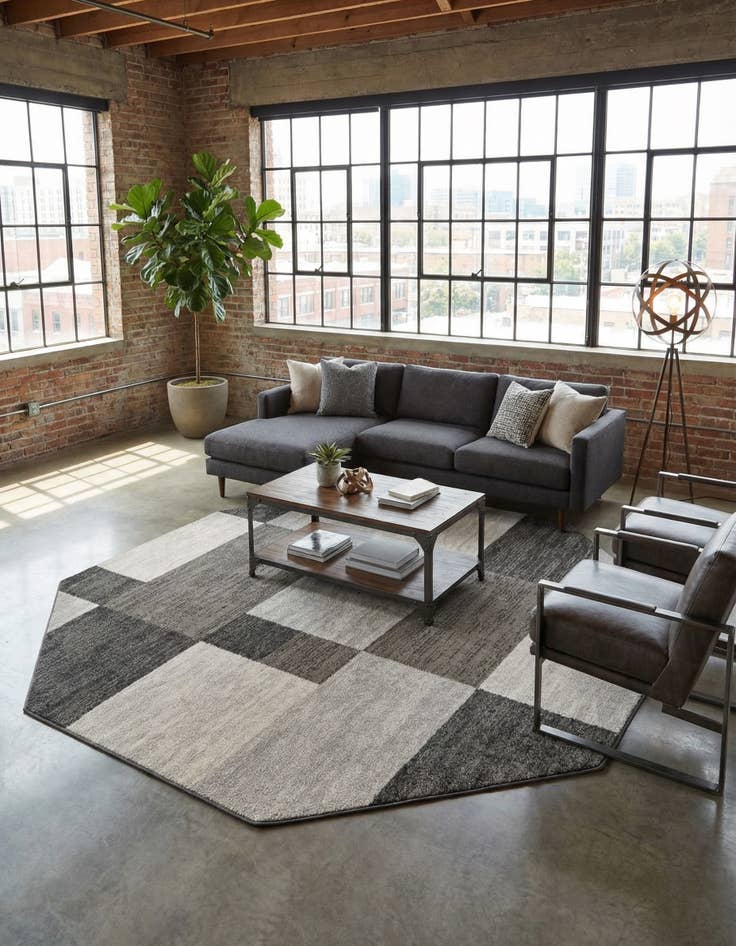 Detail image of 7' 10 x 7' 10 Equinox Octagon Rug