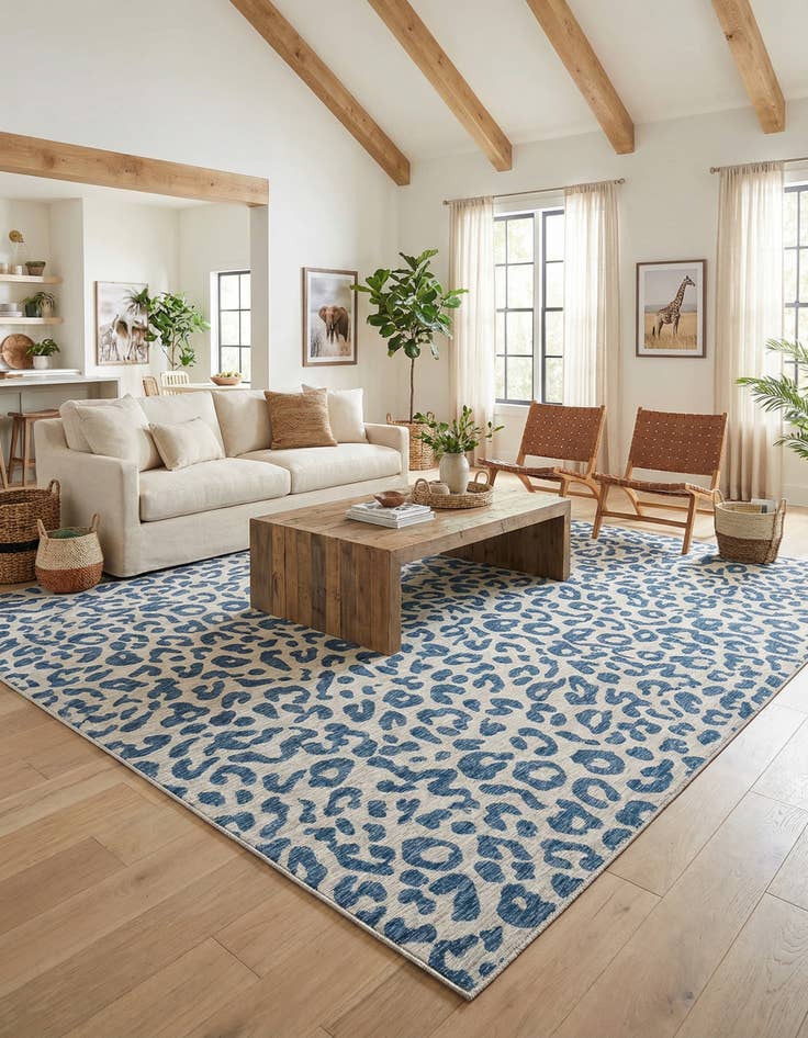 Detail image of 13' x 13' Washable Safari Indoor / Outdoor Square Rug