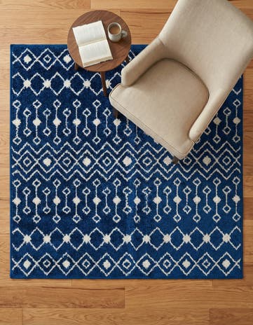 4' x 4' Moroccan Trellis Square Rug