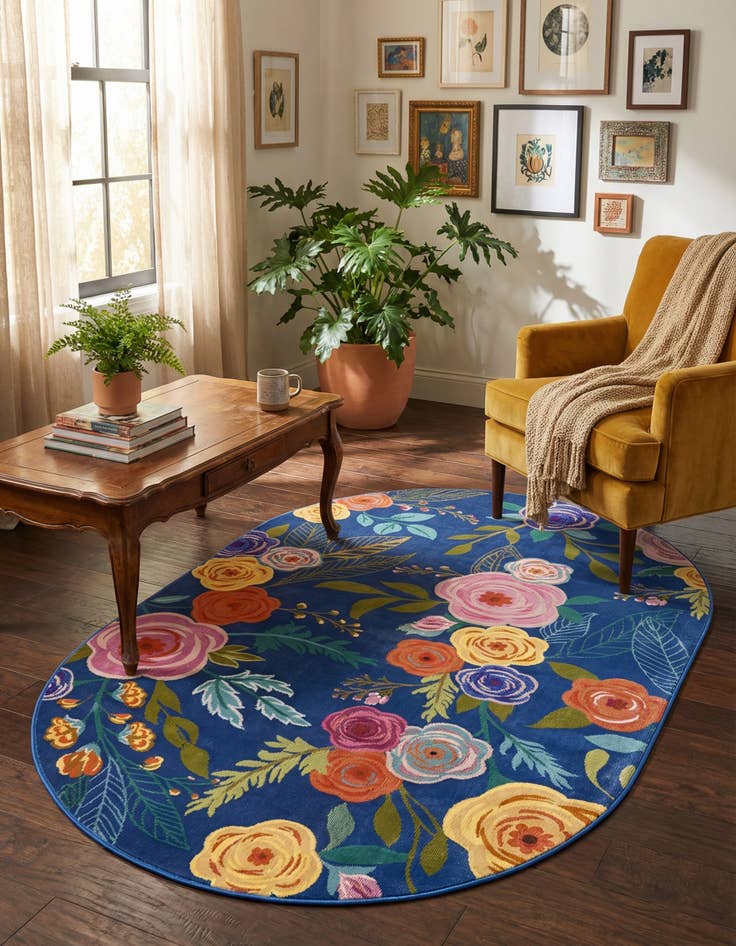 Detail image of 5' 3 x 7' 10 Blossom Oval Rug