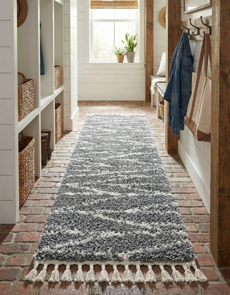 Detail image of 2' x 8' Serenity Shag Runner Rug