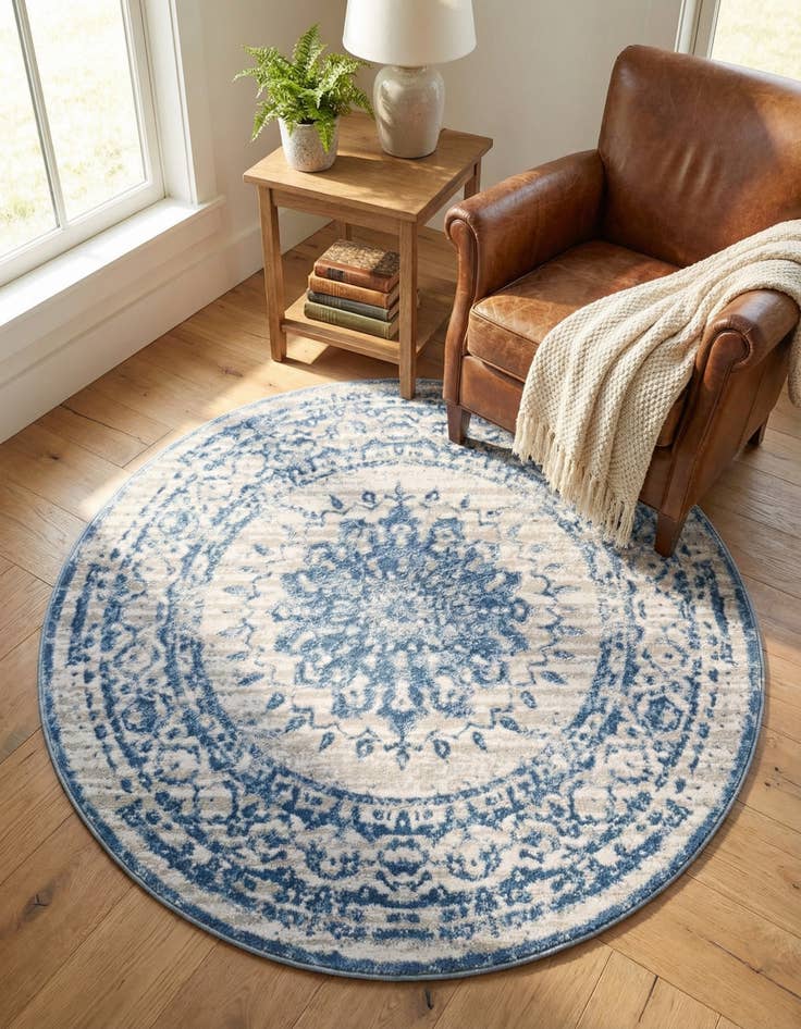 Detail image of 4' x 4' Chesterfield Round Rug