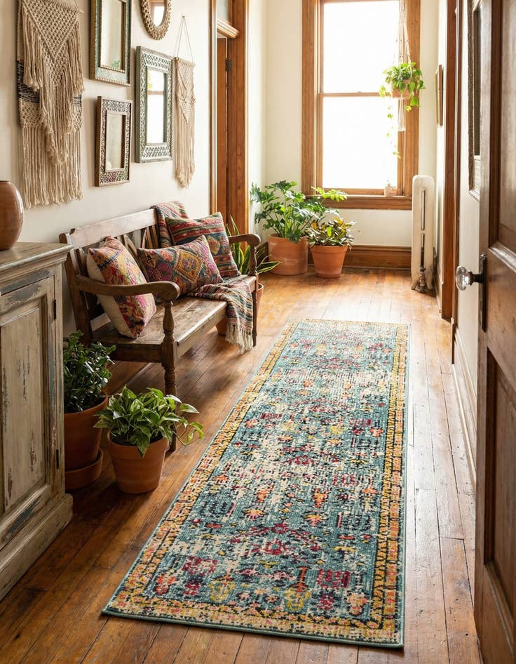 Detail image of 2' 7 x 10' Washable El Paso Runner Rug