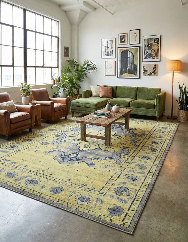 Detail image of 10' 6 x 16' 5 Washable Fleur Rug