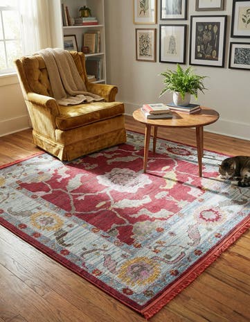 Red Paragon Square Rug