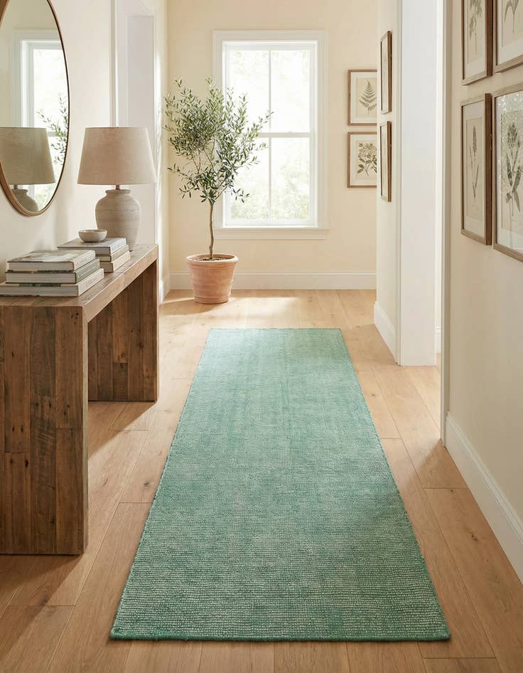 Detail image of 2' 7 x 10'  Hand Woven Jill Zarin English Manor Farmhouse Wool Runner Rug