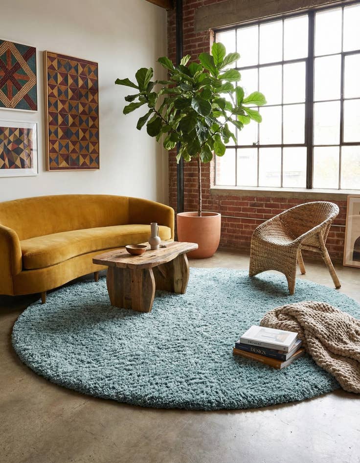 Detail image of 8' x 8' Infinity Shag Round Rug