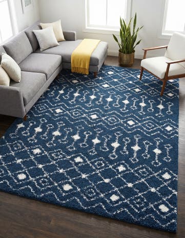 9' x 12' Moroccan Trellis Shag Rug