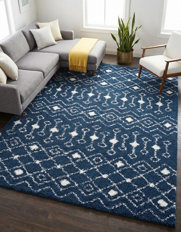 9' x 12' Moroccan Trellis Shag Rug