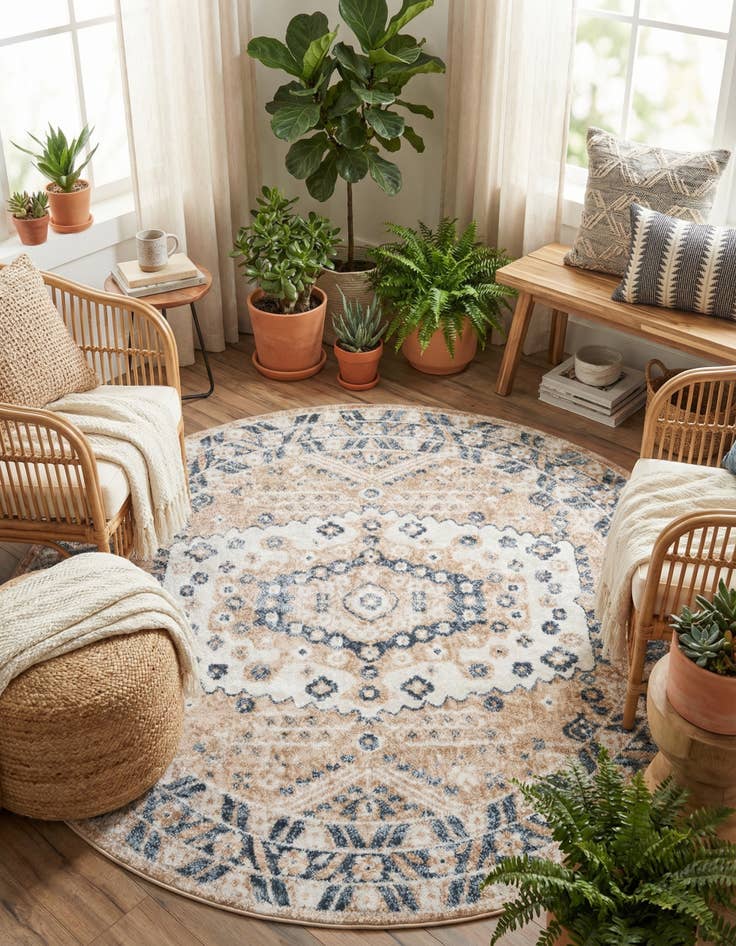 Detail image of 7' x 7' Oxford Round Rug