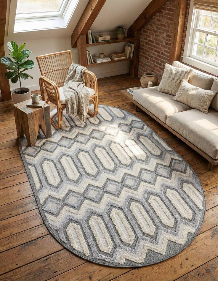 Detail image of 5' 3 x 8' Arlo Oval Rug