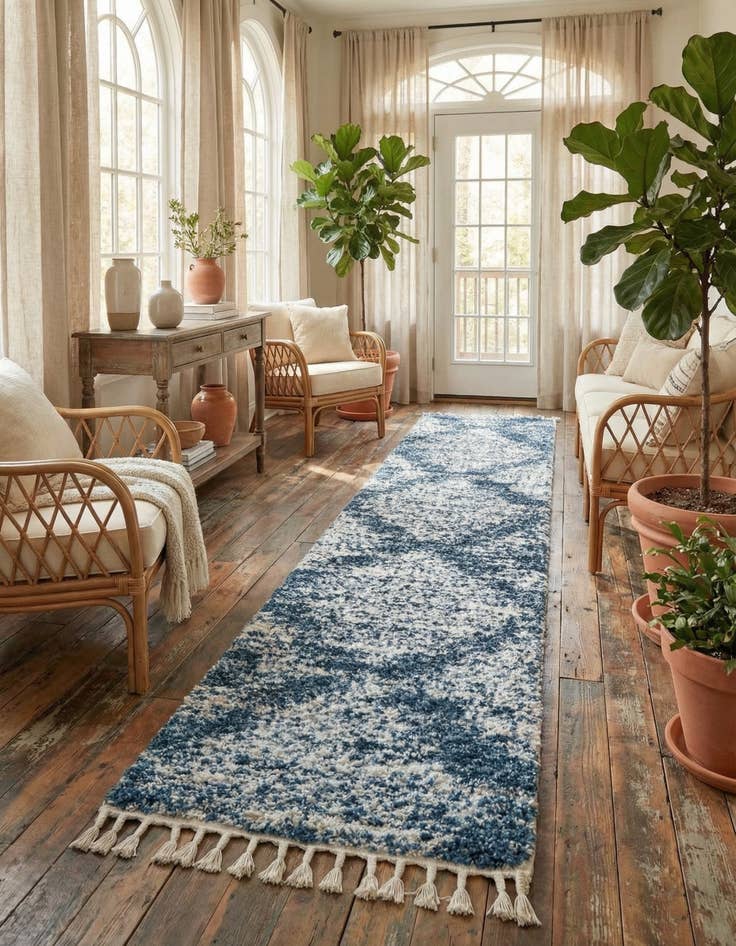 Detail image of 2' 7 x 12' Serenity Shag Runner Rug