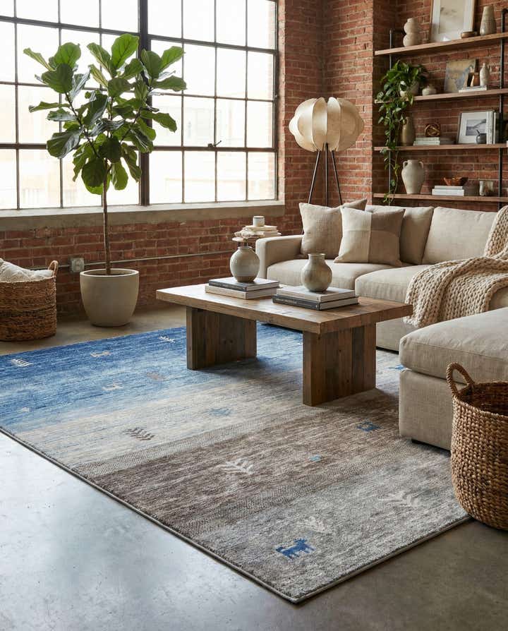 7' 10 x 7' 10 Gabbeh Square Rug