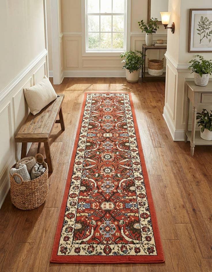 Detail image of 2' x 8' 2 Isfahan Design Runner Rug