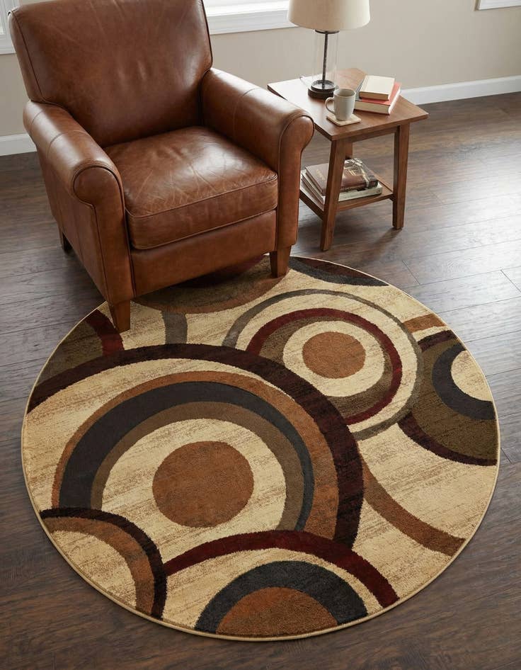 Detail image of 4' x 4' Coffee Shop Round Rug