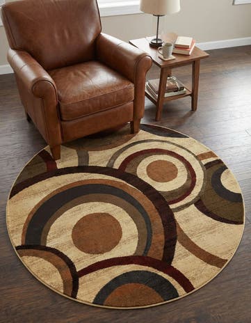 4' x 4' Cafe Round Rug
