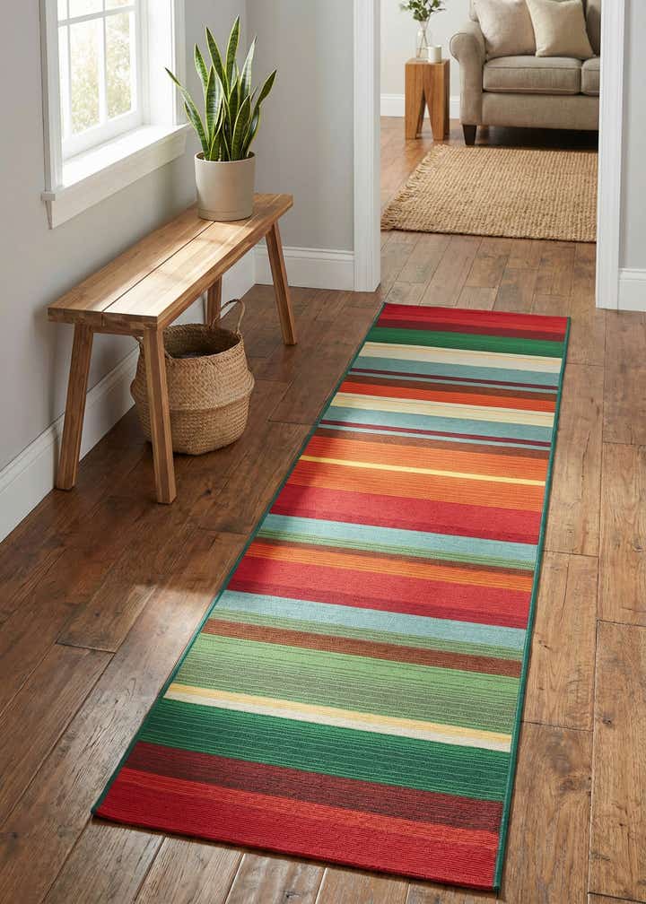 2' x 8' Easy-Clean Modern Indoor / Outdoor Runner Rug