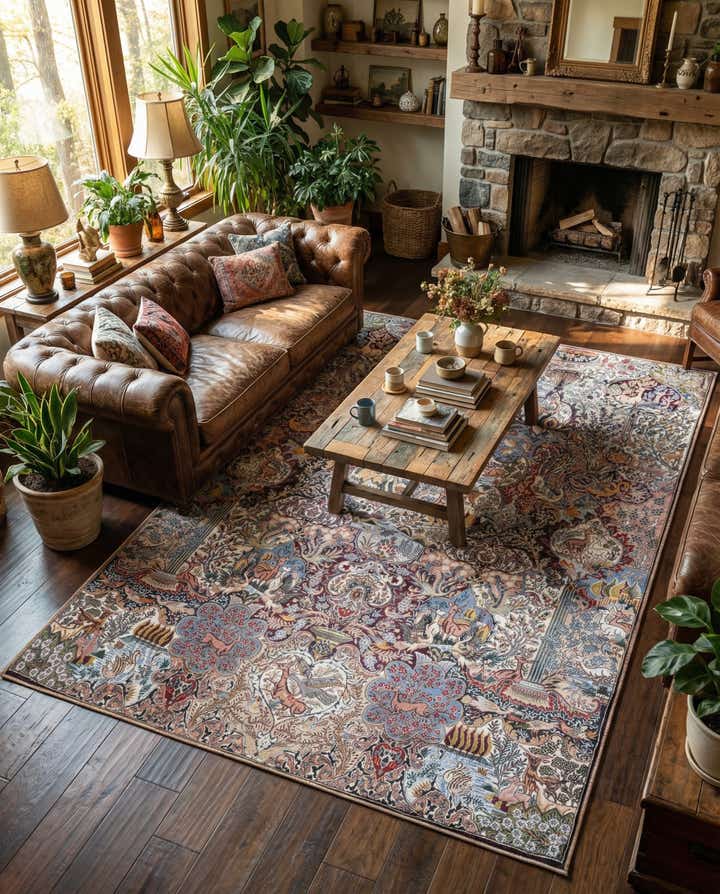 6' 1 x 9' Washable Timeless Rug