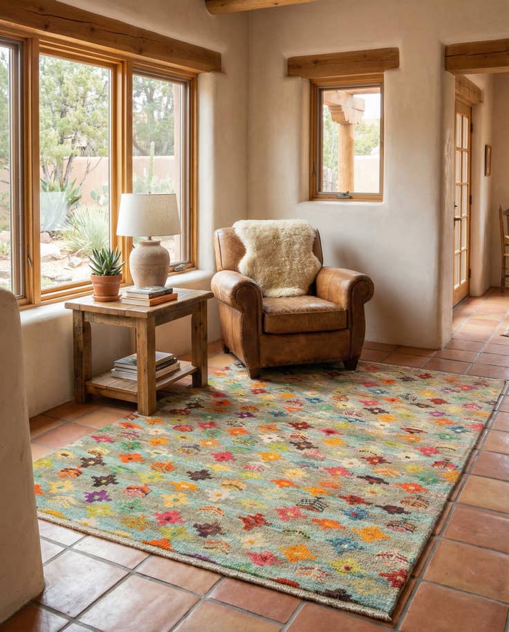 Detail image of 4' 4 x 6' 2 Hand Knotted Balouch Wool Rug