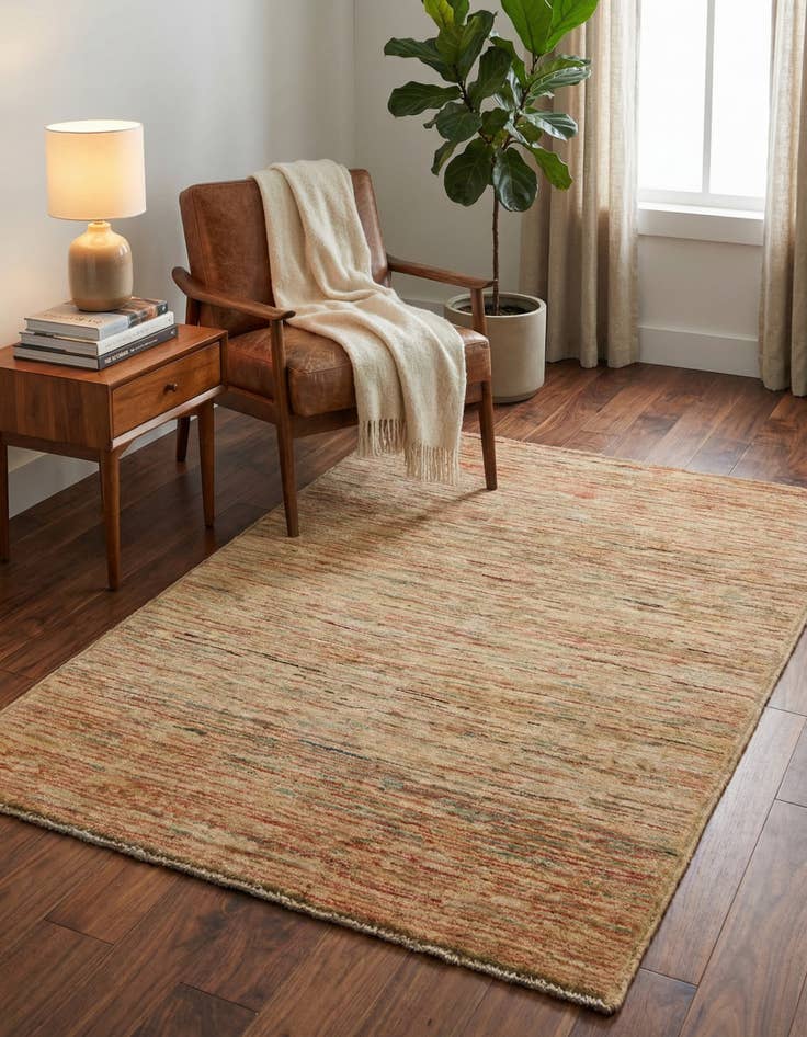 Detail image of 3' 2 x 4' 9 Hand Knotted Modern Ziegler Rug