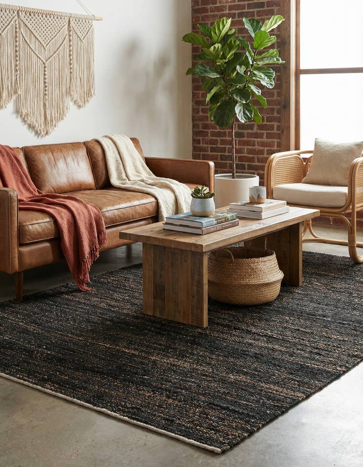 Detail image of 5' 1 x 8' Palm Beach Jute Rug