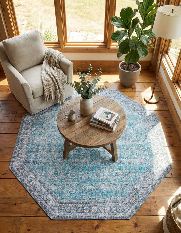 Detail image of 7' 6 x 7' 6 Timeless Octagon Rug