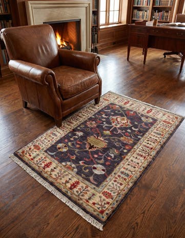 3' 4 x 4' 11 Hand Knotted Ariana Ziegler Rug
