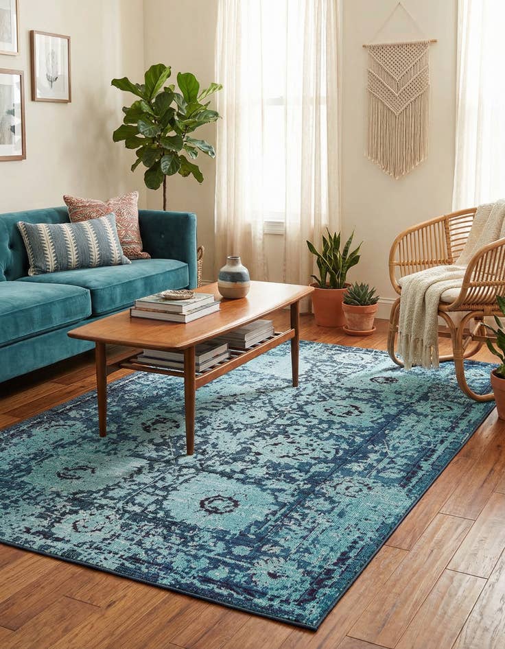 Detail image of 7' x 10' Washable Fleur Rug